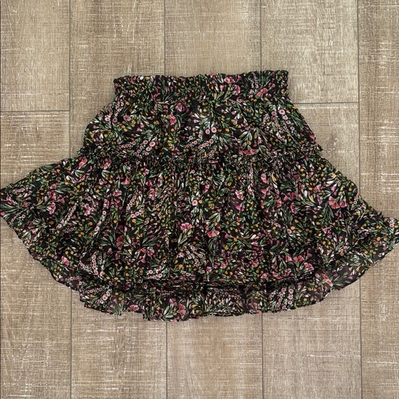 Misa Los Angeles Dresses & Skirts - Misa Los Angeles Floral Pink and Black Mini Skirt